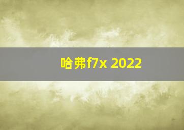 哈弗f7x 2022